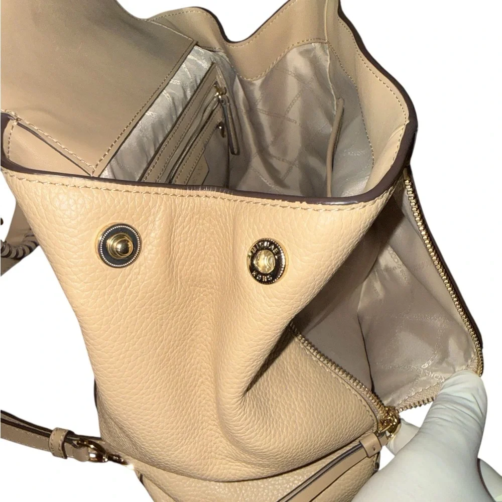 Michael Kors Freya Medium Convertible Pebbled Leather Backpack - Picture 8 of 10